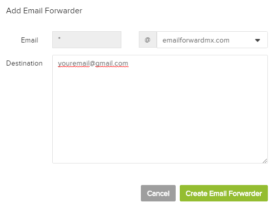 Catch-all email forwarder
